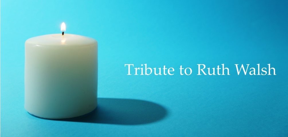 Tribute to Ruth Walsh - single burning candle
