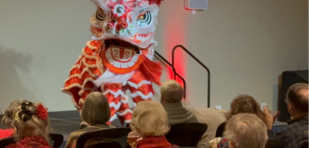 lion dance performed for residents of GHBC during Lunar New Year