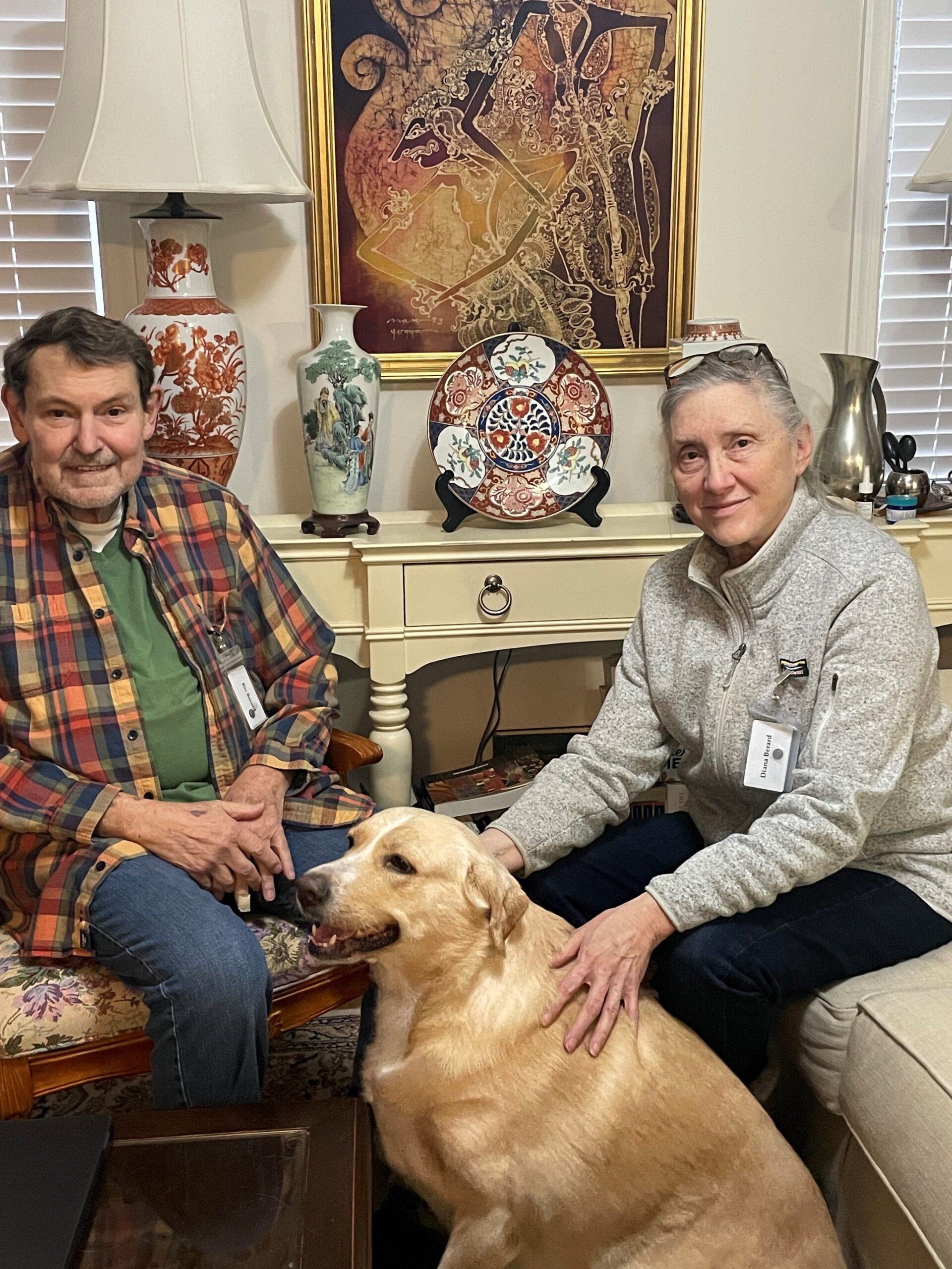 Ulric and Diana Berard with their dog Tasha