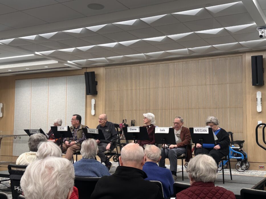 Norman's play, "God's Waiting Room", being read at Goodwin House Bailey's Crossroads. 